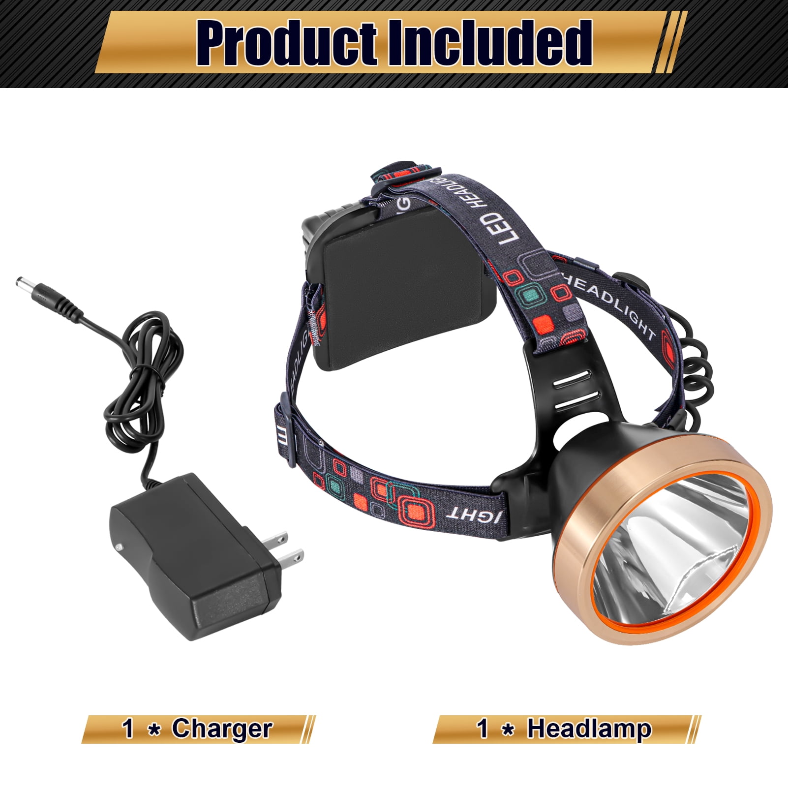 Hunting Friends Superbright Headlight Rechargeable Separation Style LED Headlamp High Power Head Lamp Waterproof Headlight Coon Hunting Lights for Outdoor Hiking Fishing Hunting