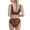 thumbnail image 5 of High Waisted Bikini Sets For Women, Lobster Squid Crab Swimsuits Tummy Control, Two Pieces Bathing Suit, 5 of 8