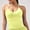 Yellow, variant on Women's Halter Workout Strappy Tank Tops Backless Gym Crop Top with Adjustable Strap Slim Short Navel Hot Girl Small Vest Solid Color Hanging Neck Backless Wrap Bra Top Black L