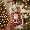 thumbnail image 5 of 2026 Holiday 3.15 inches Christmas Stocking Christmas Mica Ornament, Shimmering Acrylic Tree Hanging Ornament with Complete Hanging Strings, 5 of 8