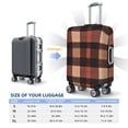 thumbnail image 2 of Multi-Size Suitcase Protective Cover Full Range Double Stitching Invisible Zipper For Travel Business Rosybrown Buffalo Plaid Check Tartan Scotland_2 Large, 2 of 8