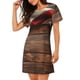 thumbnail image 2 of Balery Rustic American Flag Wood Camisón de manga corta con cuello redondo para mujer, cómodo y elegante., 2 of 6