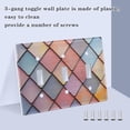 thumbnail image 3 of Yayeee Toggle Light Switch Wall Plate 2-Gang 4.56"x4.48" Decorative Outlet Cover, Pink Shimmering Pattern, 3 of 7