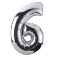 thumbnail image 1 of Unique Bargains 16' Birthday Decor Reusable Foil Number 6 Shape Helium Balloon, 1 of 3