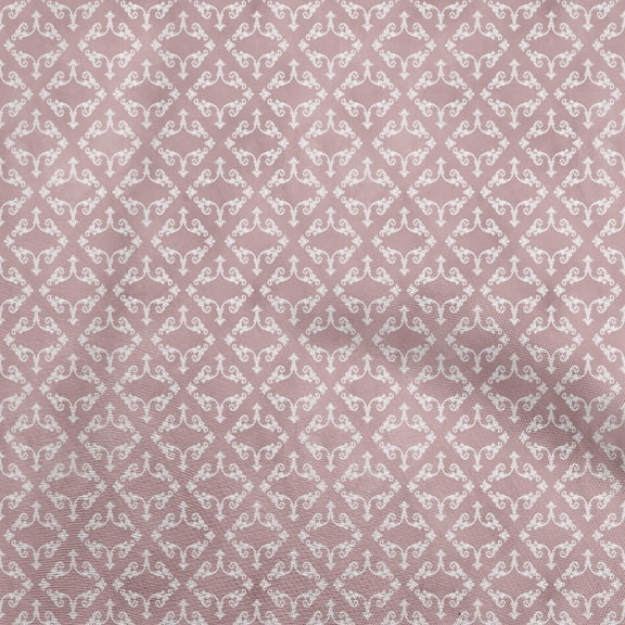 oneOone Polyester Spandex Light Pink Fabric Asian Baroque Diy Clothing Quilting Fabric Print Fabric By Yard 56 Inch Wide