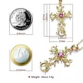thumbnail image 2 of Juego De Joyas Believe In God, Juego De Colgantes De Aretes Y Collar Con Cruz De Hoja Verde De Tres Piezas Para Novia Y Esposa matsuzay AP006277-01, 2 of 5