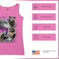 thumbnail image 6 of Racoons Howling at the Moon Women's Tank Top Funny Galaxy Wildlife Universe Humor Weird Animal in Space, 6 of 7