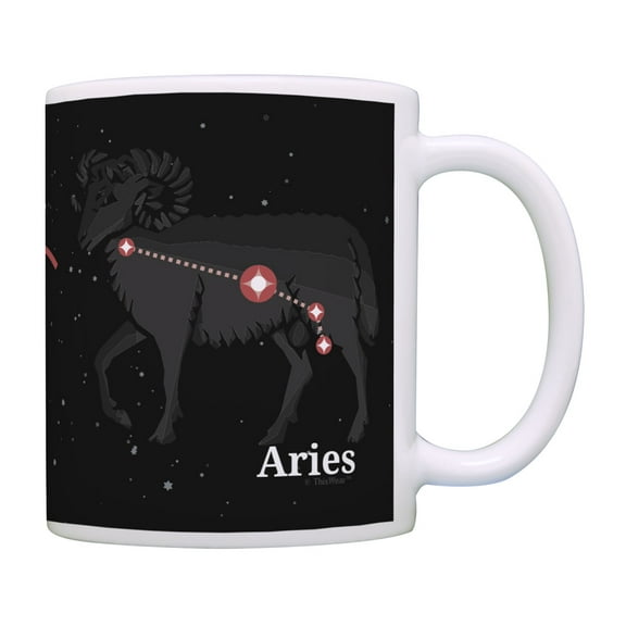 ThisWear Zodiac Gifts Aries Zodiac Coffee Mug Aries Cup Aries Birthday Present Aries Coffee Mug Multi