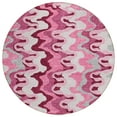 thumbnail image 2 of Addison Rugs Chantille Indoor/Outdoor Transitional Waves Blush Washable Round Rug, 8' x 8', 2 of 6