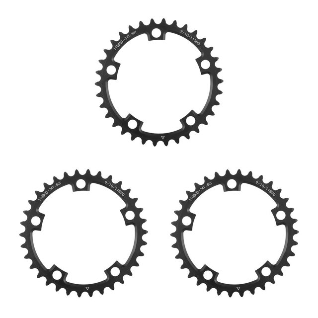 Wosthever Juego de bielas de bicicleta plegable de aleación portátil elegante anodizado profesional 110BCD bielas de bicicleta al aire libre parte de 34T 3piezas Wosthever CBP229112