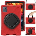 thumbnail image 2 of For Lenovo Tab K11 Plus 11.5 Inch 2024 Case, 360 Rotatable Handle Stand, Shoulder Strap, Drop-Proof Design, Red, 2 of 7