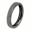 thumbnail image 3 of Sterling Silver Stackable Expressions Black-plated Ring Size 7, 3 of 3