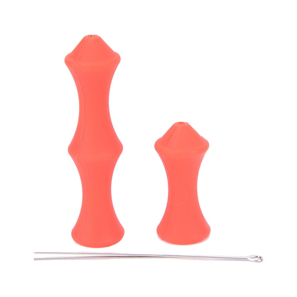 (red) Archery Silicone Finger Guard No Glove Recurve Bow Shooting