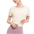 thumbnail image 1 of SwiftWear Haut Court Dos Nu pour Femme / T-Shirt Court d'Été Décontracté en Coton à Manches Courtes Tee à Col Rond, 1 of 5