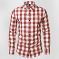 thumbnail image 3 of Aloohaidyvio George Men's Flannel Plaid Shirts Long Sleeve Casual Cotton Button Down Shirts, 3 of 4