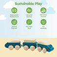 thumbnail image 3 of PlanToys® Hybrid Train Wooden Montessori Vehicle Toy | Early Movement, Imagination and Practical Life Exploration | Eco Friendly Train Set for Meaningful Play, 3 of 8
