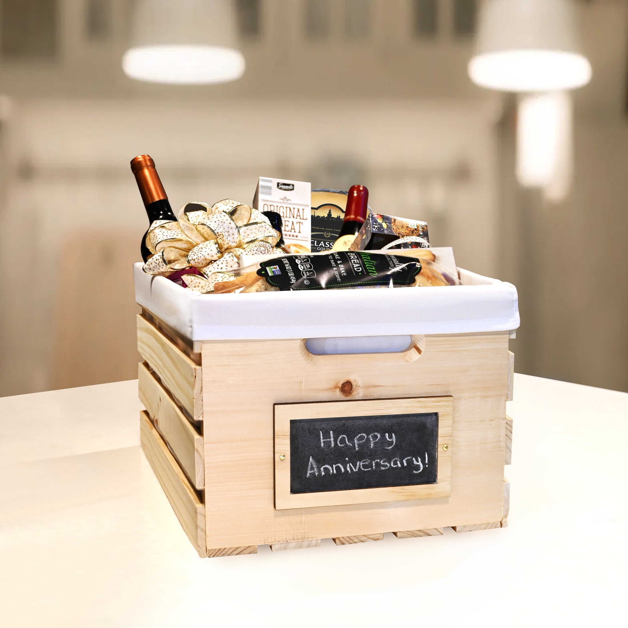 Wooden Crate Liner White for Standard Storage 18 x 9.5 x 12.5 Inch Crates