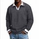 thumbnail image 1 of Ceisia Men's Oversize Ribbed Two-in-One Long-Sleeve Knit Top Multi-Solid for Winter-Spring Gift, 1 of 8