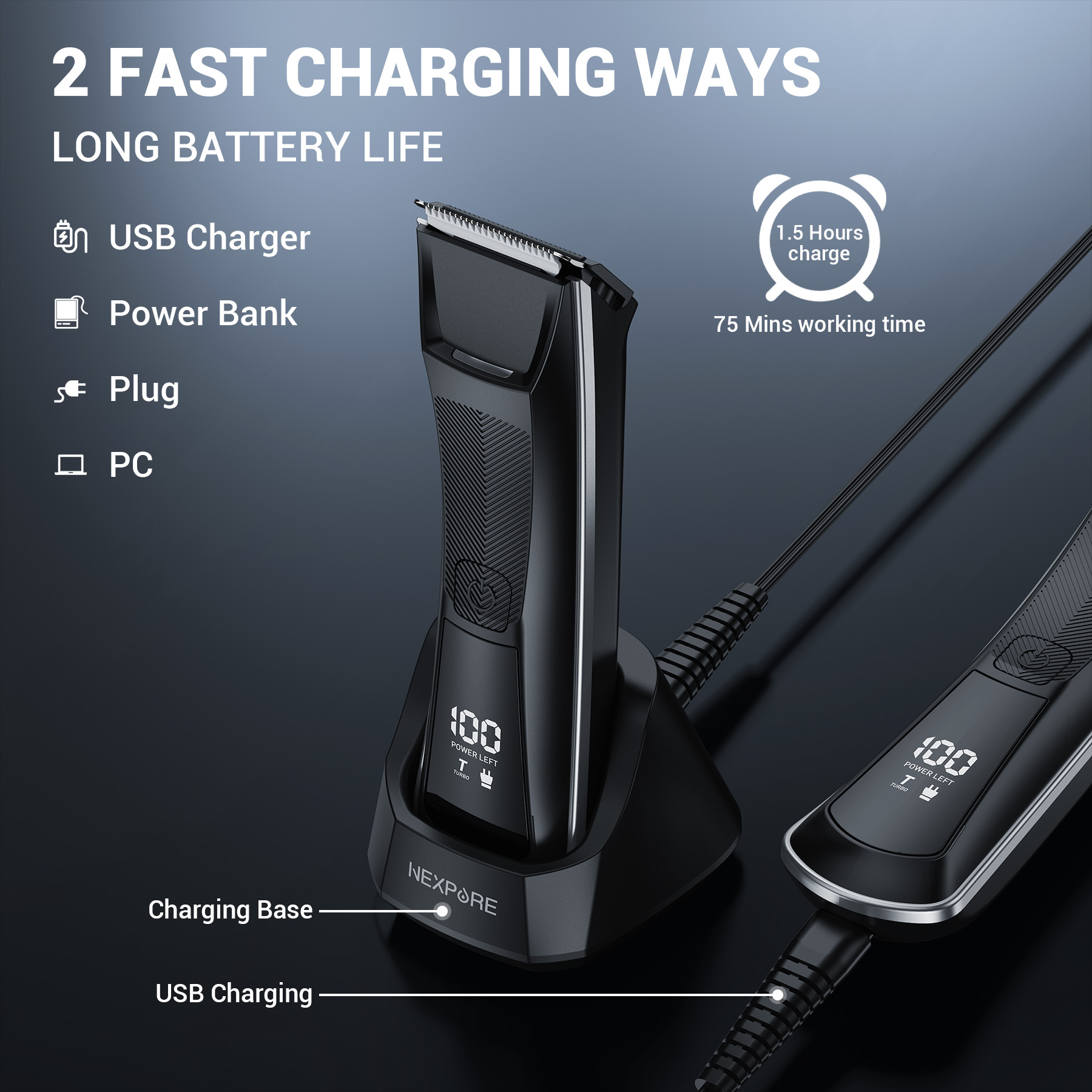 NEXPURE Body Hair Trimmer for Men photo 6