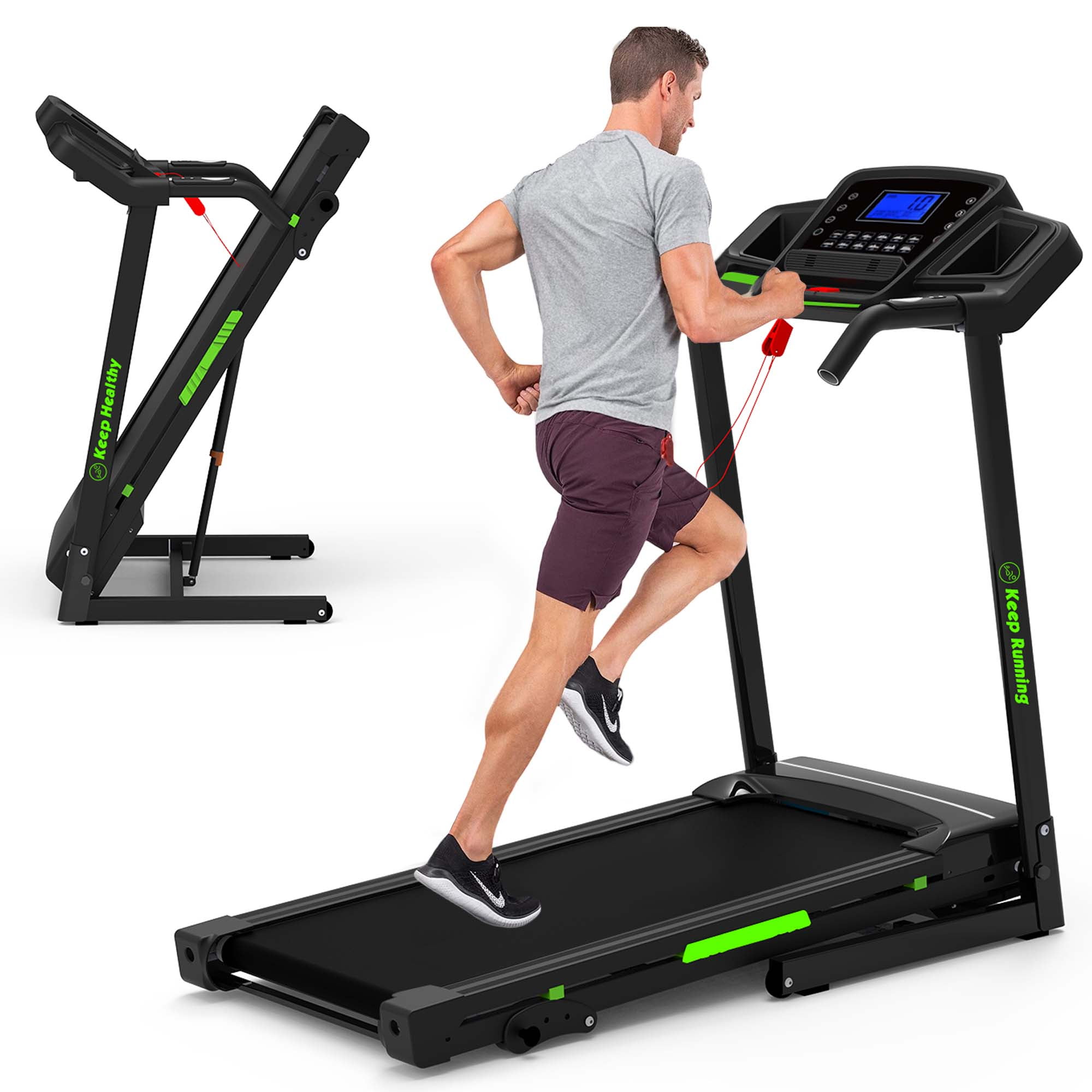 Aukfa Treadmill 300 lb Capacity Electric Treadmill with Incline 3.5 HP Walking Running Machine for Home Workout