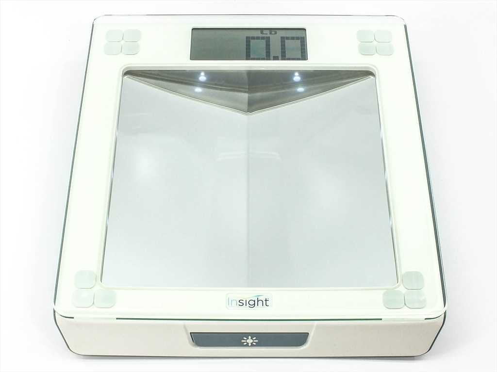 Insight 400lb Glass Digital Bathroom Weight Scale For Diabetic Foot Care 1380 with Mirror