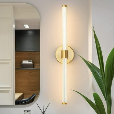 ADISUN Long Strip LED Wall Lamp, 20W Modern Wall Sconce Linear Gold Wall Light Neutral Light 4000k
