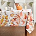 thumbnail image 2 of Eucalyptus Leaves Fall Tablecloth 60x84 Inch, Autumn Thanksgiving Vintage Washable Table Cover for Party Picnic Dinner Decor, 2 of 6
