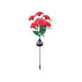 thumbnail image 2 of Solar Garden Lights - LED Silk Carnation Outdoor Patio Decoration, Weatherproof Plastic Ground Lamps Garden Stake, 26 Inch,Red, 2 of 6
