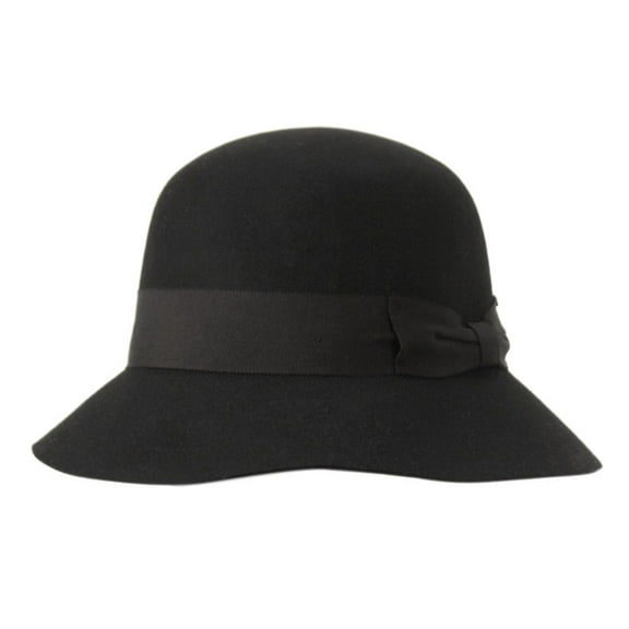 Ladies Wool Felt Bucket Hat Women Vintage Cloche Hat