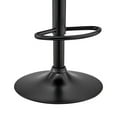 thumbnail image 3 of Open Back Faux Leather and Metal Bar Stool, Black and Gray, 3 of 5