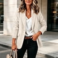 thumbnail image 6 of Caywon Womens Blazer with Button Front Lapel Collar Long Sleeve Lined Jacket with Shoulder Pads for Office Work Casual Wear, 6 of 9