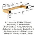 thumbnail image 5 of Amerock Monument Champagne Bronze 8 inch (203mm) Towel Bar, 5 of 7