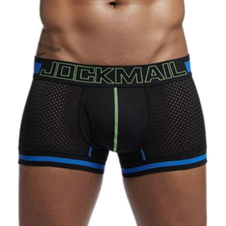

QWERTYU Men s Male Soft Stretch Comfort Briefs Pouch Breathable Trunks Underwear M Black