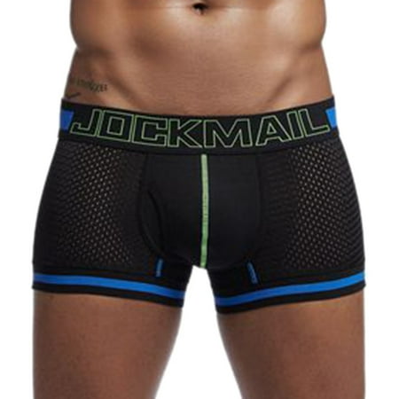 

KDDYLITQ Stretch Male Breathable Trunks Comfort Underwear Soft Pouch Briefs for Men Black M