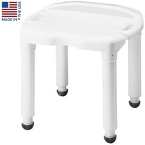 Carex Universal Shower Chair and Bath Seat with Adjustable Height Legs, White, 400 lb Capacity