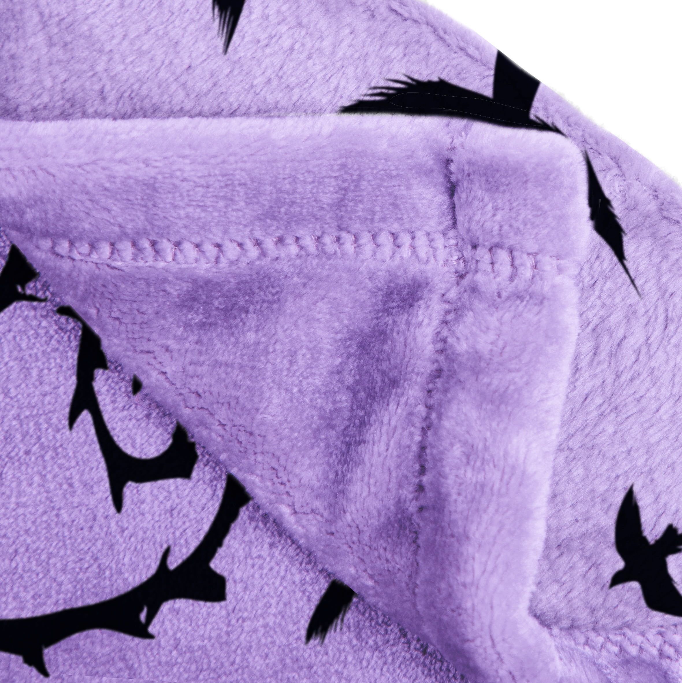 Wednesday Addams Floral Skulls 62" x 90" Silk Touch Throw Blanket, Kids, Polyester, Purple, MGM
