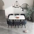 thumbnail image 2 of Modern 7 Pieces Dining Table Set, Rectangle Dining Table with 6 Chairs for Dining Room, Kitchen, 2 of 7