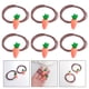 thumbnail image 3 of 6 bandas elásticas para el cabello con diseño de zanahoria para niñas, con cordón para atar el cabello., 3 of 8