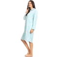 thumbnail image 2 of Lati Fashion Fleece Women Nightgown Sleepwear Pajamas Female Long Sleeve Sleep Dress Nightshirt Green 3X, 2 of 4