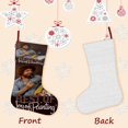 thumbnail image 3 of Bob Ross: El Placer de Pintar Tema: Calcetines de Navidad, fino lino blanco para colgar en escaleras y chimenea, decoración navideña para el hogar, regalo de Navidad. 54cm × 38cm, 3 of 5