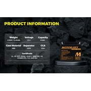 MB7CA Motobatt 12V AGM Battery 135 CCA 9.5AH