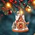 thumbnail image 5 of YIKA 5 PCS Christmas Snow House 2D Acrylic Pendant - Coffee Cup Themed Ornament For Car Interior Backpack Window Door & Christmas Tree Decor, Holiday Home Hanging Decoration D, 5 of 7