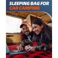 thumbnail image 6 of Double-Layer Flannel Sleeping Bag for Adults – XL Queen Size, 2-Person Rectangular All-Season Camping Bag with Zipper, 0 ° C Rated, Black and Red, 6 of 7