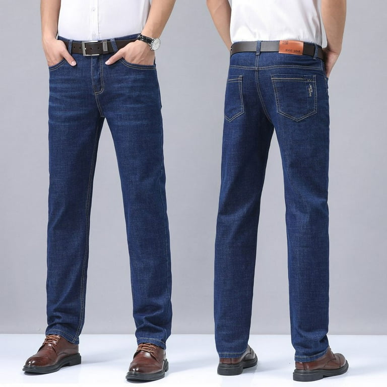 JXQXHCFS Men Autumn and Winter Stretch Men's Jeans Men's