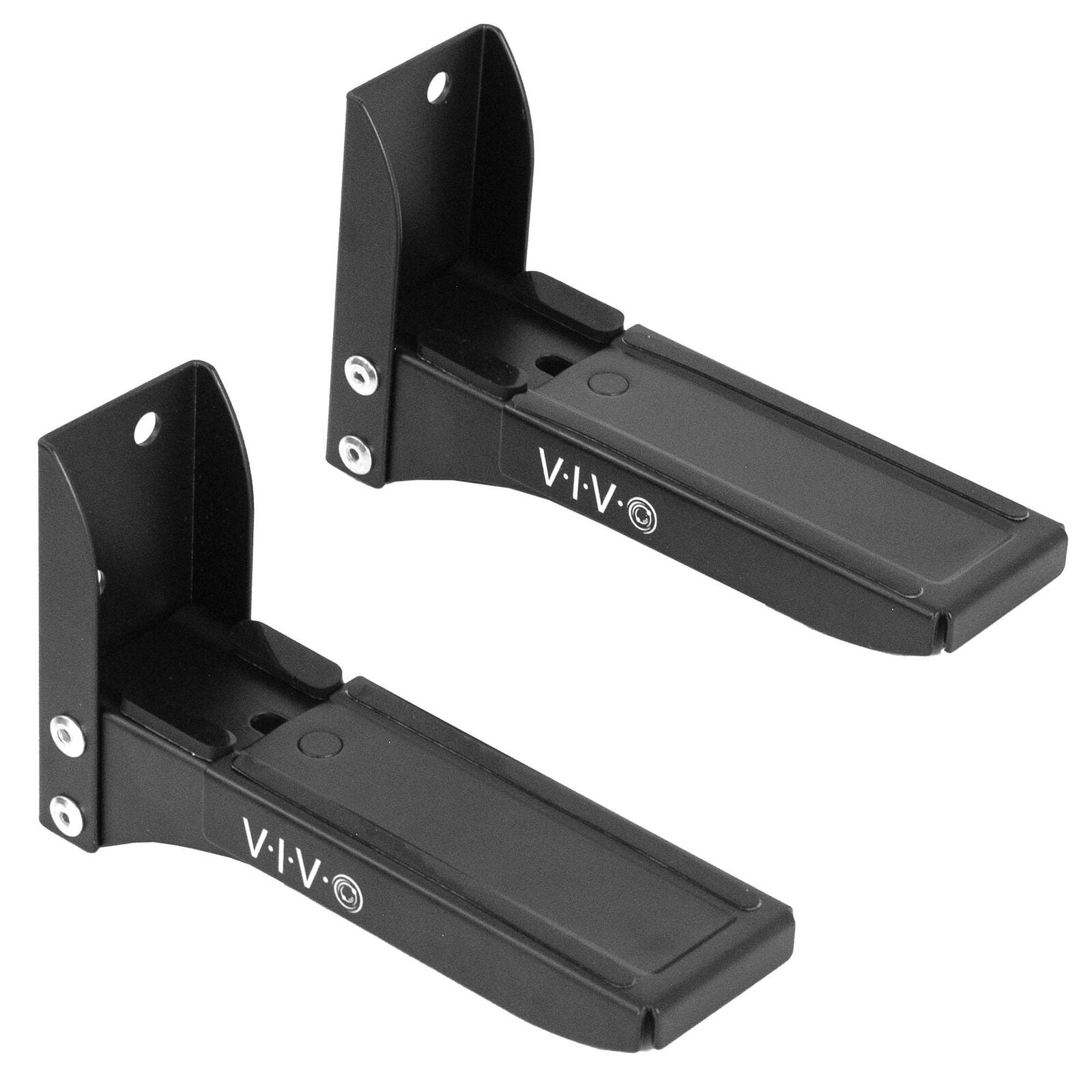 VIVO Black Steel Universal Dual Soundbar Wall Mount L Brackets