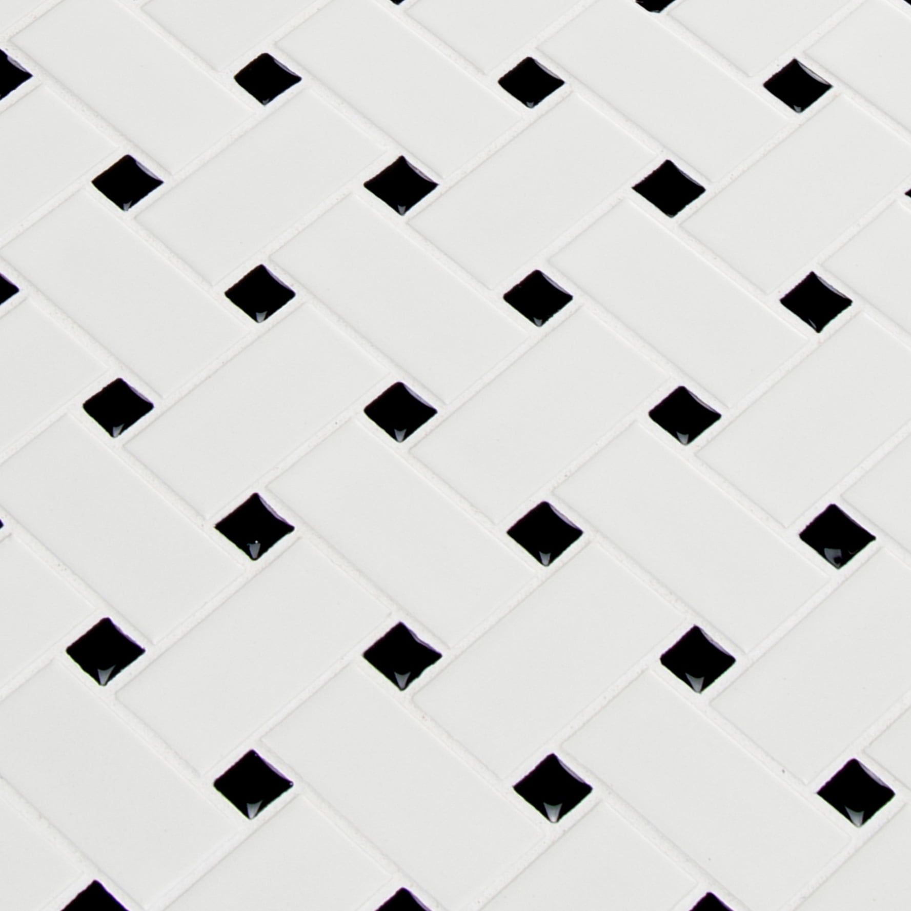 MSI Retro Weave Bianco 11.73 in. x 11.73 in. x 6 mm Porcelain Mesh-Mounted Mosaic Tile (14.4 sq. ft. / case)