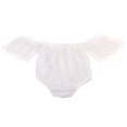 thumbnail image 1 of Baby Girls Lace Off Shoulder Lovely Jumpsuit Outfits, 1 of 4