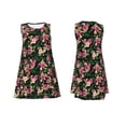 thumbnail image 3 of Bixox Robe Trapèze Sans Manches à Imprimé de Fleurs Roses pour Femme avec Poches, Robe Débardeur Décontractée Longueur Genou pour l'Été-Xx-Grand, 3 of 7