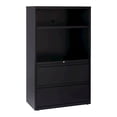 thumbnail image 4 of Hirsh 36 inch Wide 2 Drawer Metal Lateral Combo File Cabinet for Home and Office, Holds Letter, Legal and A4 Hanging Folders, Black, 4 of 17