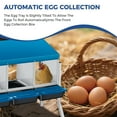 thumbnail image 4 of EuKer Chicken Nesting Box, 3 Compartment Chicken Lay Box with Metal Legs and Removable Tray for Poultry Coop, Backyard, Farm, Blue, 4 of 9